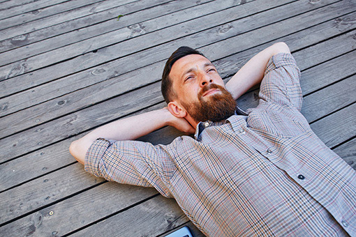 Bayonet Point Man Lying on the Floor After Receiving Good News About His COPD Treatment