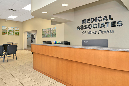 Reception of Medical Associates of West Florida, Top Family Medicine Provider in Bayonet Point FL