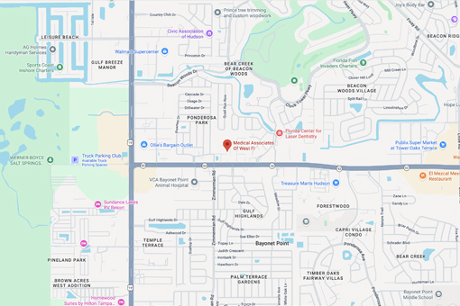 Google Map Pin of Narendra C Patel, a Primary Care Doctor in Bayonet Point
